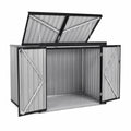 Metalowy schowek z blachy 200x100x150cm Srebrny