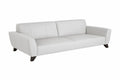 Sofa 3-osobowa z ekoskóry Biała